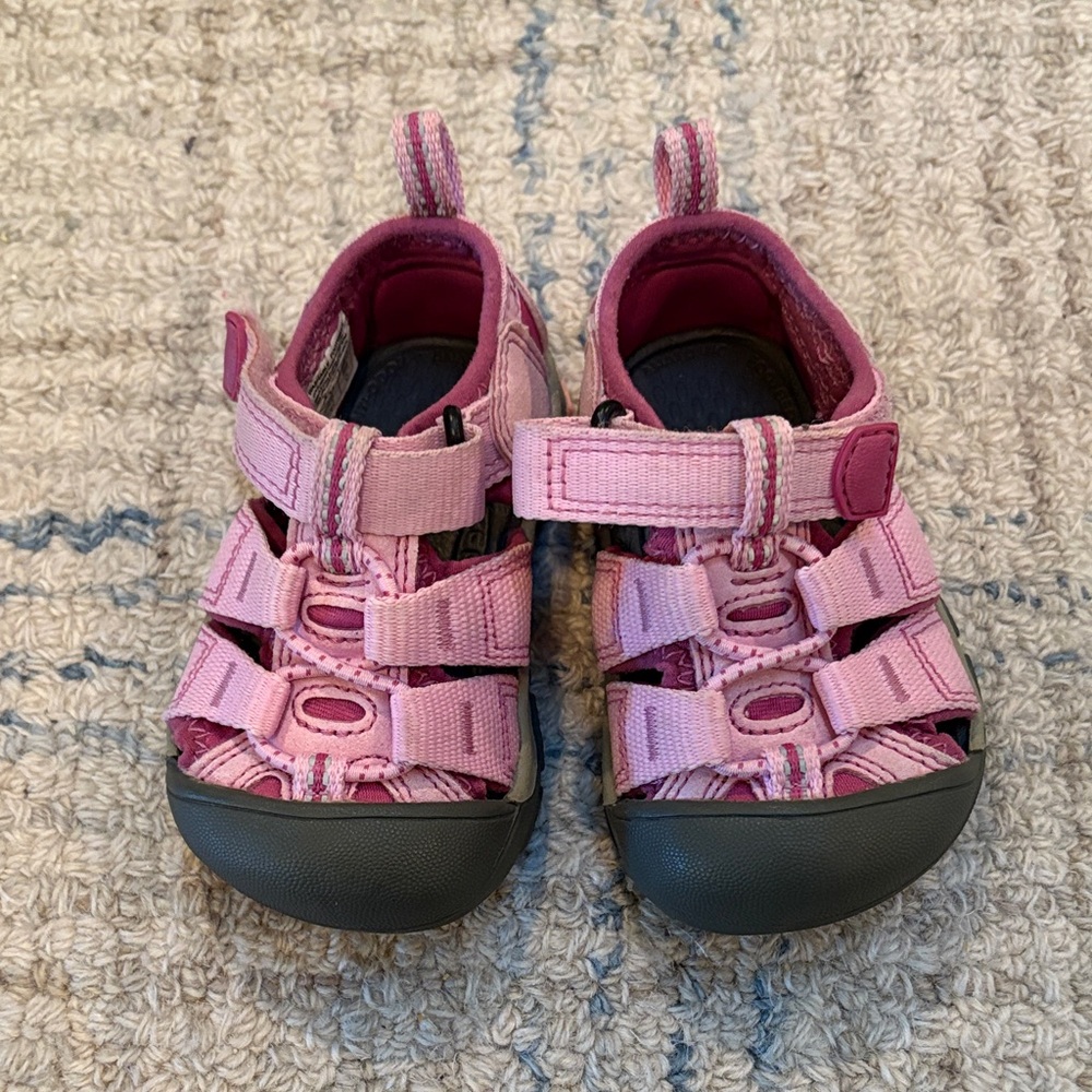 Keen Kids Pink and Gray Sandals
